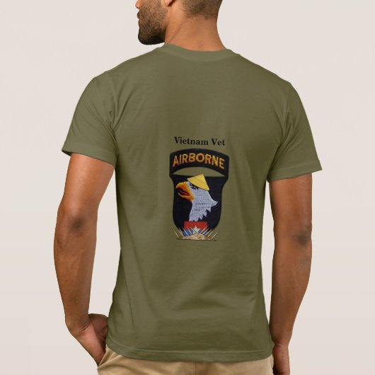 101st ABN im Flugzeug schreiender Eagles Vietnam T-Shirt (Rückseite)