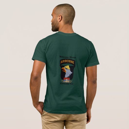 101st ABN im Flugzeug schreiender Eagles Vietnam T-Shirt (Schwarz voll)