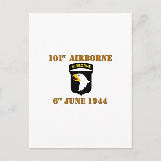 101st Airborne D-Day Normandy Postkarte (Vorderseite)
