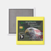 101st Airborne Div Vietnam Veteran Magnet (Vorderseite/Rückseite)