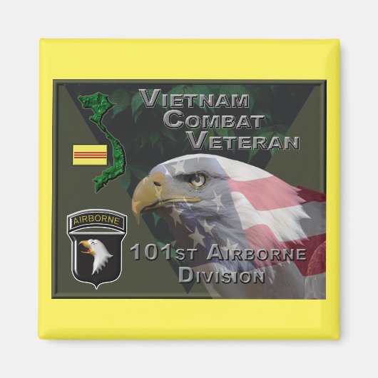 101st Airborne Div Vietnam Veteran Magnet (Vorne)