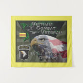101st Airborne Div Vietnam Veteran Wandteppich (Vorderseite (Horizontal))
