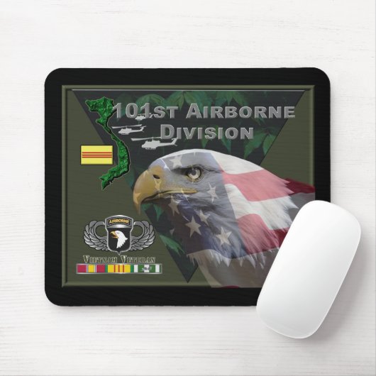 101st Airborne Division Vietnam Veteran Mousepad (Mit Mouse)