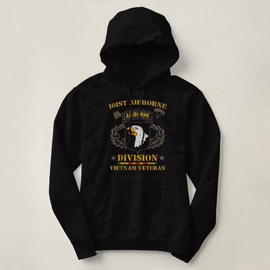 101st Airborne Division Vietnam Veteran Tshirt, Ve Hoodie (Design vorne)