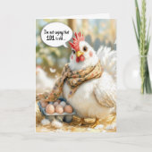 101st Birthday Hen With Eggs in Carton Karte (Vorderseite)