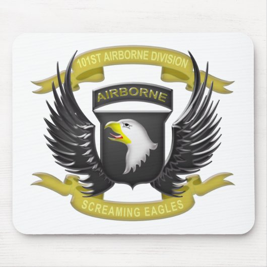101st Im Flugzeug 3D Mousepad (Vorne)