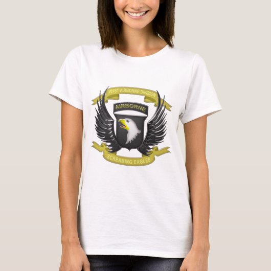 101st Im Flugzeug 3D T-Shirt (Vorderseite)