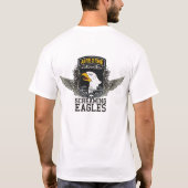 101st Im Flugzeug Abteilung, die Eagles schreit T-Shirt (Rückseite)