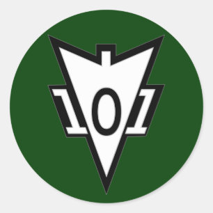 101st Im Flugzeug Abteilung Recondo Taschenflecken Runder Aufkleber