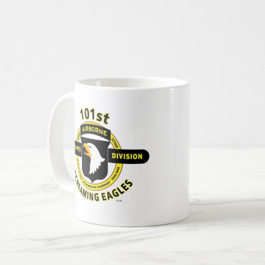 101ST IM FLUGZEUG ABTEILUNG "SCHREIENDE ADLER " KAFFEETASSE (Vorderseite Links)
