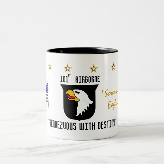 101st Im Flugzeug Div. Zweifarbige Tasse (Mittel)