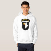 101st Im Flugzeug großes Hoodie (Vorne ganz)