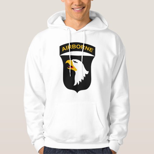 101st Im Flugzeug großes Hoodie (Vorderseite)