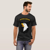 101st Im Flugzeug großes T-Shirt (Vorne ganz)