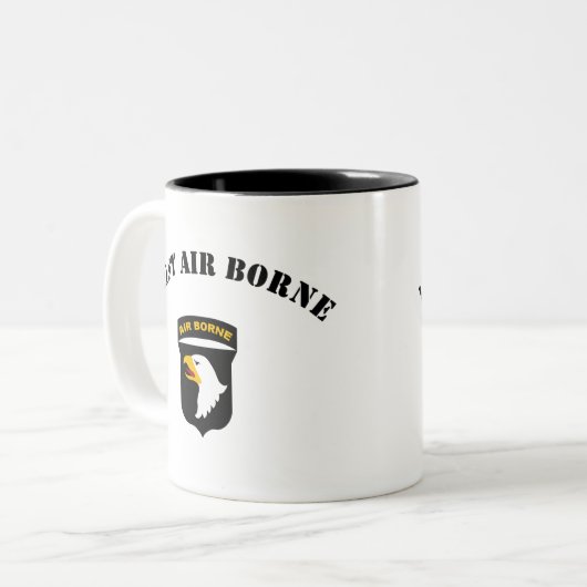 101st Im Flugzeug Insignien Zweifarbige Tasse (Vorderseite Links)