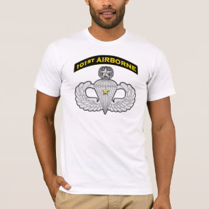 101st Im Flugzeug Vorlagenstern-T-Shirt des T-Shirt