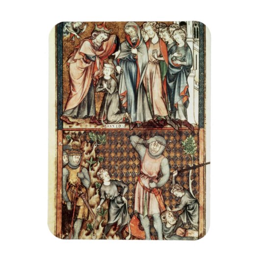 1023 f.7v David und Goliath mit Saul von Le Be Magnet (Vertikal)