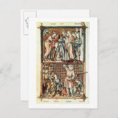 1023 f.7v David und Goliath mit Saul von Le Be Postkarte (Vorne/Hinten)