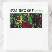 1024 SECRET SATIVA RECHTECKIGER AUFKLEBER (Tasche)