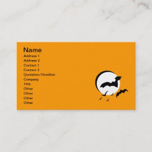 10262006 SCHWARZE BÄDER FLIEGEN SLIVER MOON NACHT VISITENKARTE