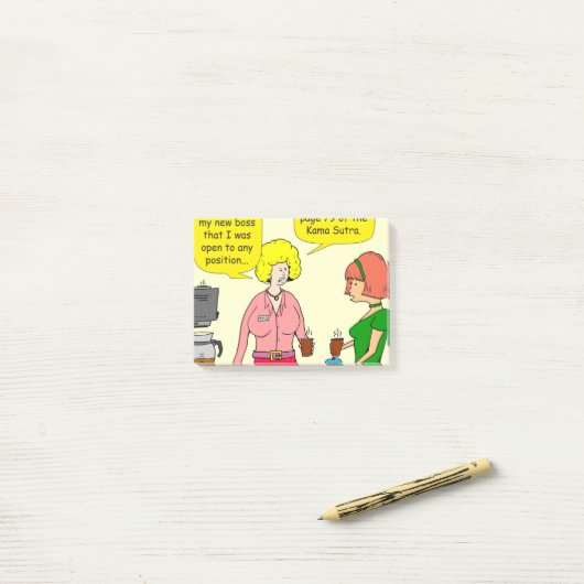 1029 79 Positionen des Cartoon Kama Sutra Post-it Klebezettel (Auf Schreibtisch)