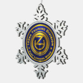 102. Abteilung Ausbildung Schneeflocken Zinn-Ornament (Rechts)