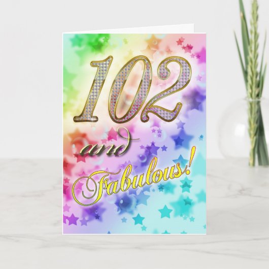102. Geburtstag für jemanden Fabulous Karte (Vorderseite)