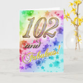 102. Geburtstag für jemanden Fabulous Karte (Gelbe Blume)