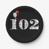 102. Geburtstagsballons Pappteller (Vorderseite)