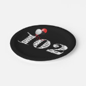 102. Geburtstagsballons Pappteller (Schrägansicht)