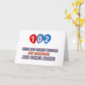 102 Jahre alte Weisheit Geburtstagsdesigns Karte (Gelbe Blume)