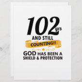 102 Jahre und immer noch den Geburtstag (Vorne/Hinten)