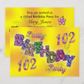 102. Party Einladung (Vorne/Hinten)