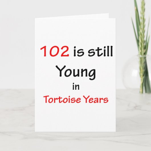 102 Schildkröten-Jahre Karte (Vorderseite)