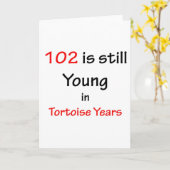 102 Schildkröten-Jahre Karte (Gelbe Blume)