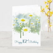 102nd Birthday White Daisy Garden Karte (Gelbe Blume)