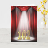 102nd Geburtstag im Scheinwerfer Karte (Gelbe Blume)