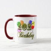 102nd Geburtstag mit Ballonen Tasse (Links)