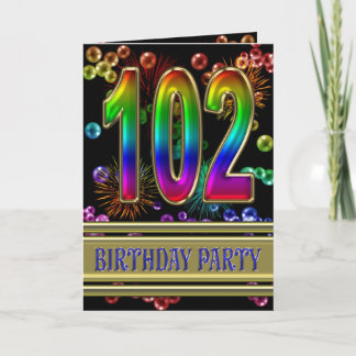 102nd Geburtstags-Party Einladung