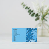 103005-puzzle Dark Light Blues Jigsaw Puzzle Piece Visitenkarte (Stehend Vorderseite)