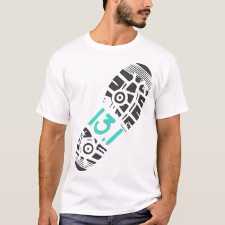 1030-131-Halbmarathonläufer-Footprint-24961134-1 T-Shirt
