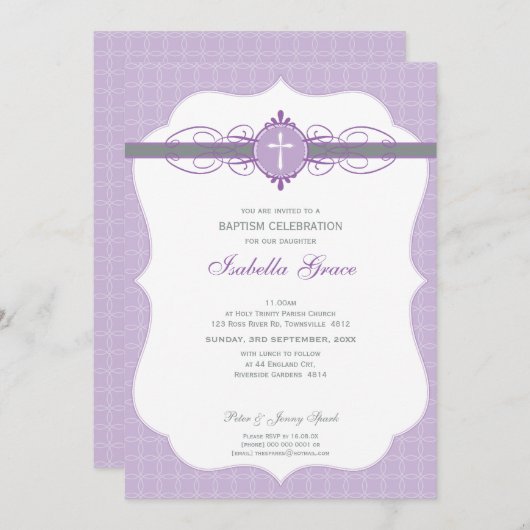 103 Annette - BAPTISM INVITE :: makellos Einladung (Vorne/Hinten)