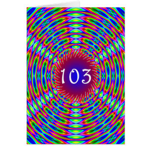 103. Geburtstag Abstrakte Trippy-Wirbel