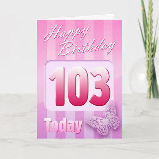 103. Geburtstag Großmutter Große Tante Mama Karte