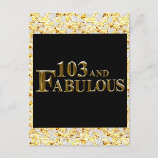 103 Geburtstag Postkarte (Vorderseite)