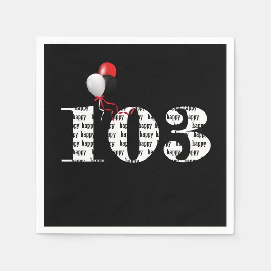 103. Geburtstagsballons Serviette (Vorderseite)