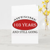 103 Jahre alte Geburtstagsentwürfe Karte (Gelbe Blume)