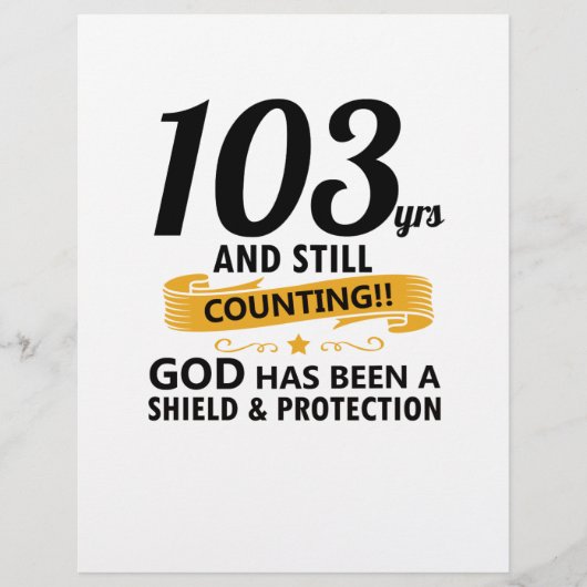 103 Jahre und immer noch den Geburtstag (Vorderseite)