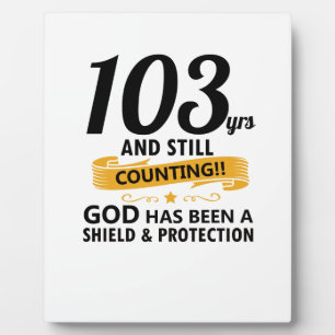 103 Jahre und immer noch den Geburtstag Fotoplatte