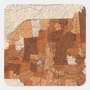 103 Krebs, Tumor NY, NJ, New England Quadratischer Aufkleber